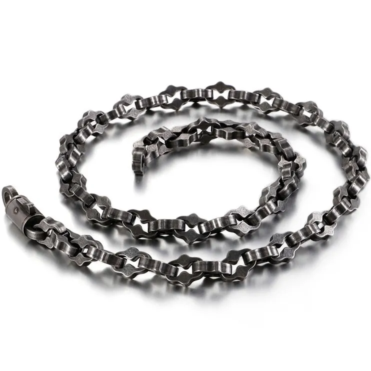 11MM Thick Black Stainless Steel Chains Necklaces for Man