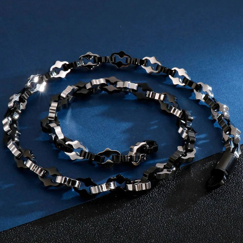 11MM Thick Black Stainless Steel Chains Necklaces for Man