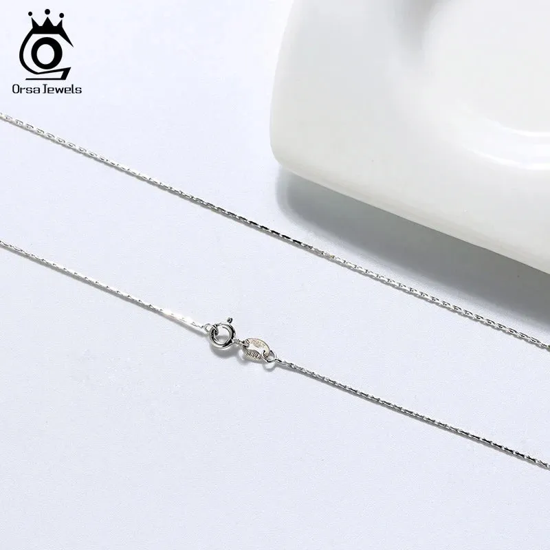14K Gold Plated 925 Sterling Silver 0.6mm Bamboo Link Thin Chain for Women