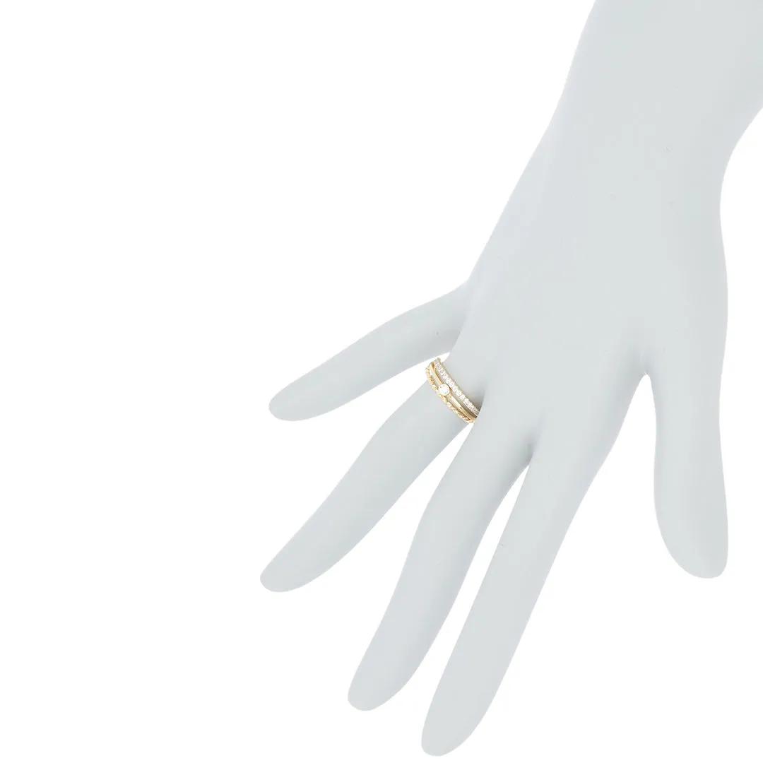 14k Gold Plated Three Band Ring Set