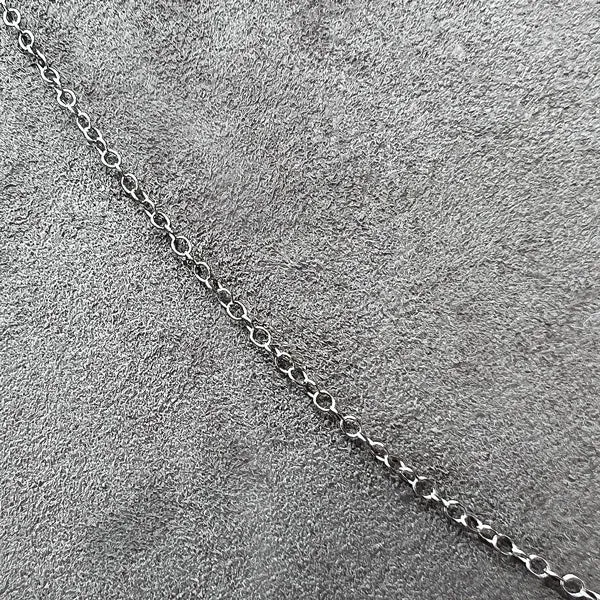 14k White Gold Thin Cable Chain