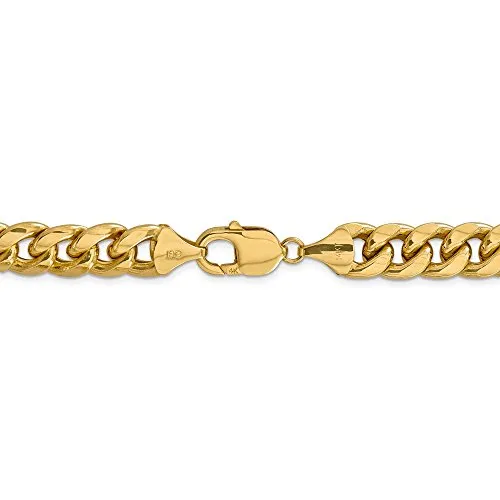 14k Yellow Gold 11mm Miami Cuban Chain Necklace 24 Inch Pendant Charm Curb Fine Jewelry For Women Gifts For Her