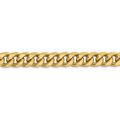 14k Yellow Gold 11mm Miami Cuban Chain Necklace 24 Inch Pendant Charm Curb Fine Jewelry For Women Gifts For Her