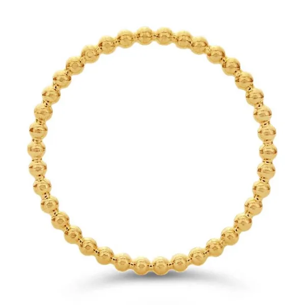 14K Yellow Gold 1.5mm Beaded Ring