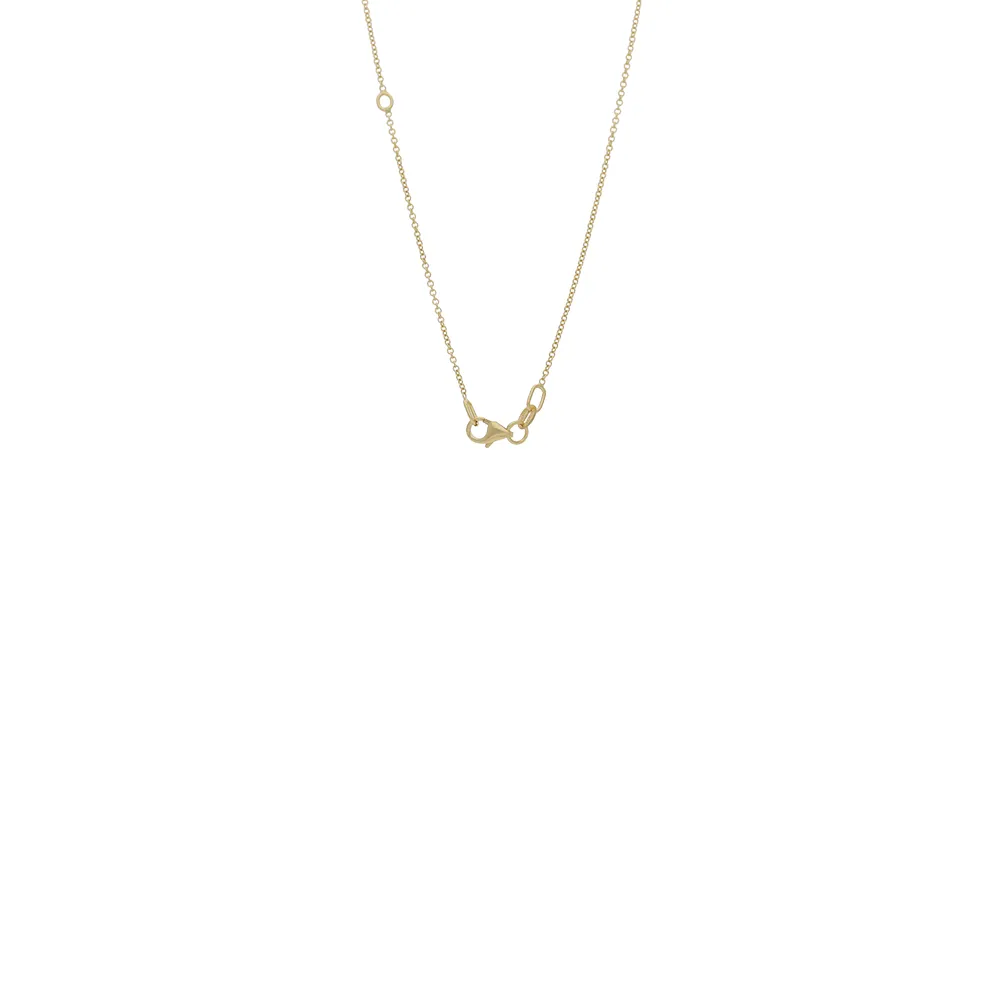 18ct Yellow Gold Diamond Solitaire Pave U Pendant