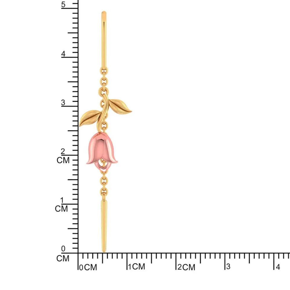 22k Yellow Cantered Gold Earrings