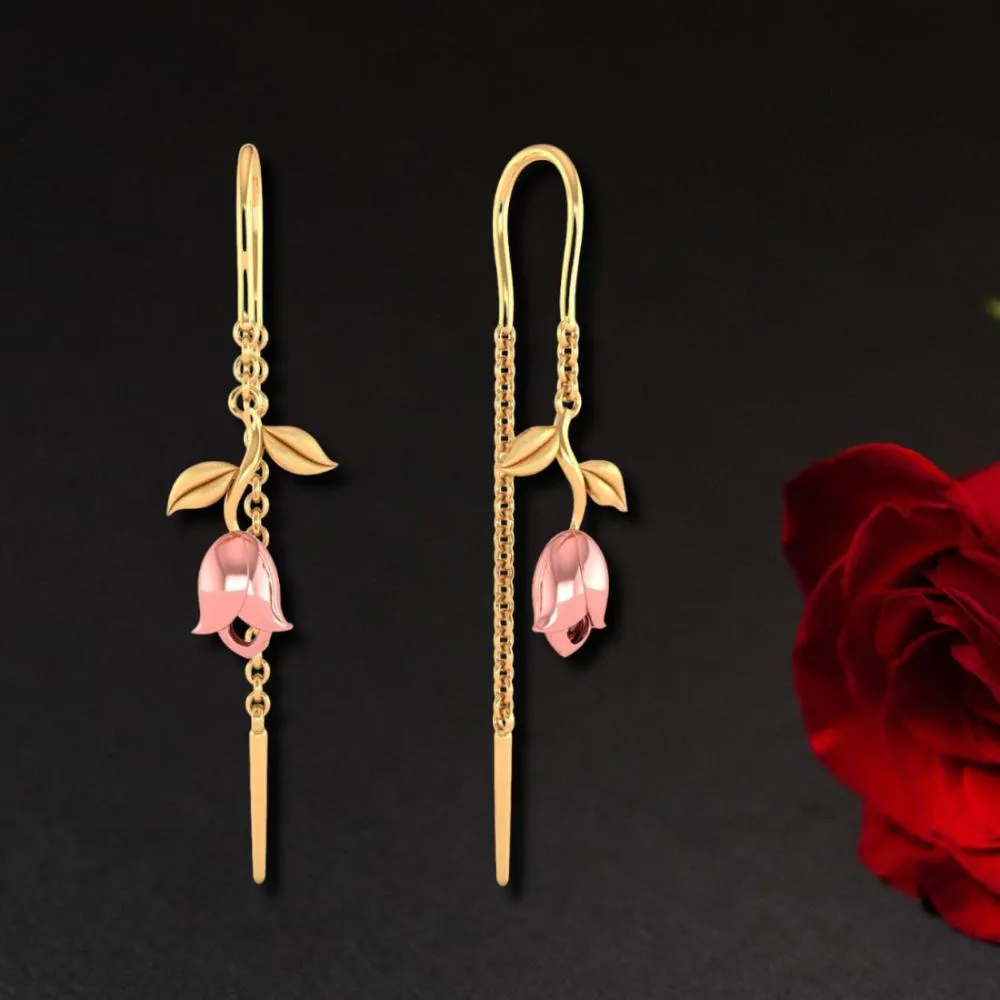 22k Yellow Cantered Gold Earrings