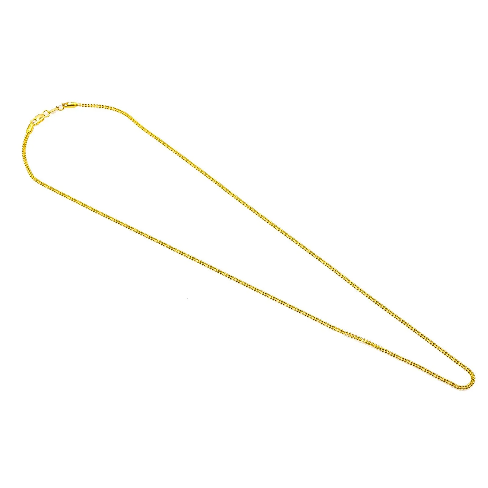 22K Yellow Gold Men's Chain W/ Rounded Gold Ball Links