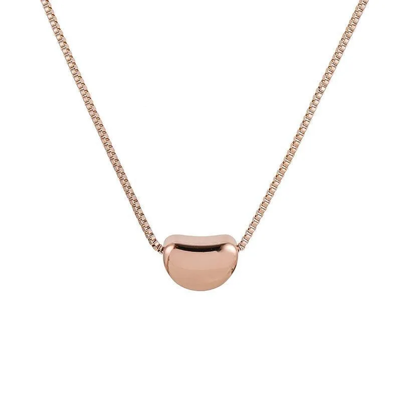 316L Stainless Steel gold Color Heart Pendant Necklace For Women