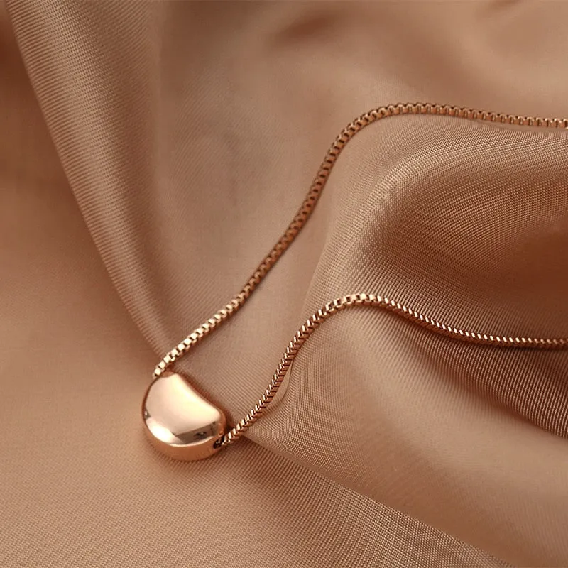 316L Stainless Steel gold Color Heart Pendant Necklace For Women