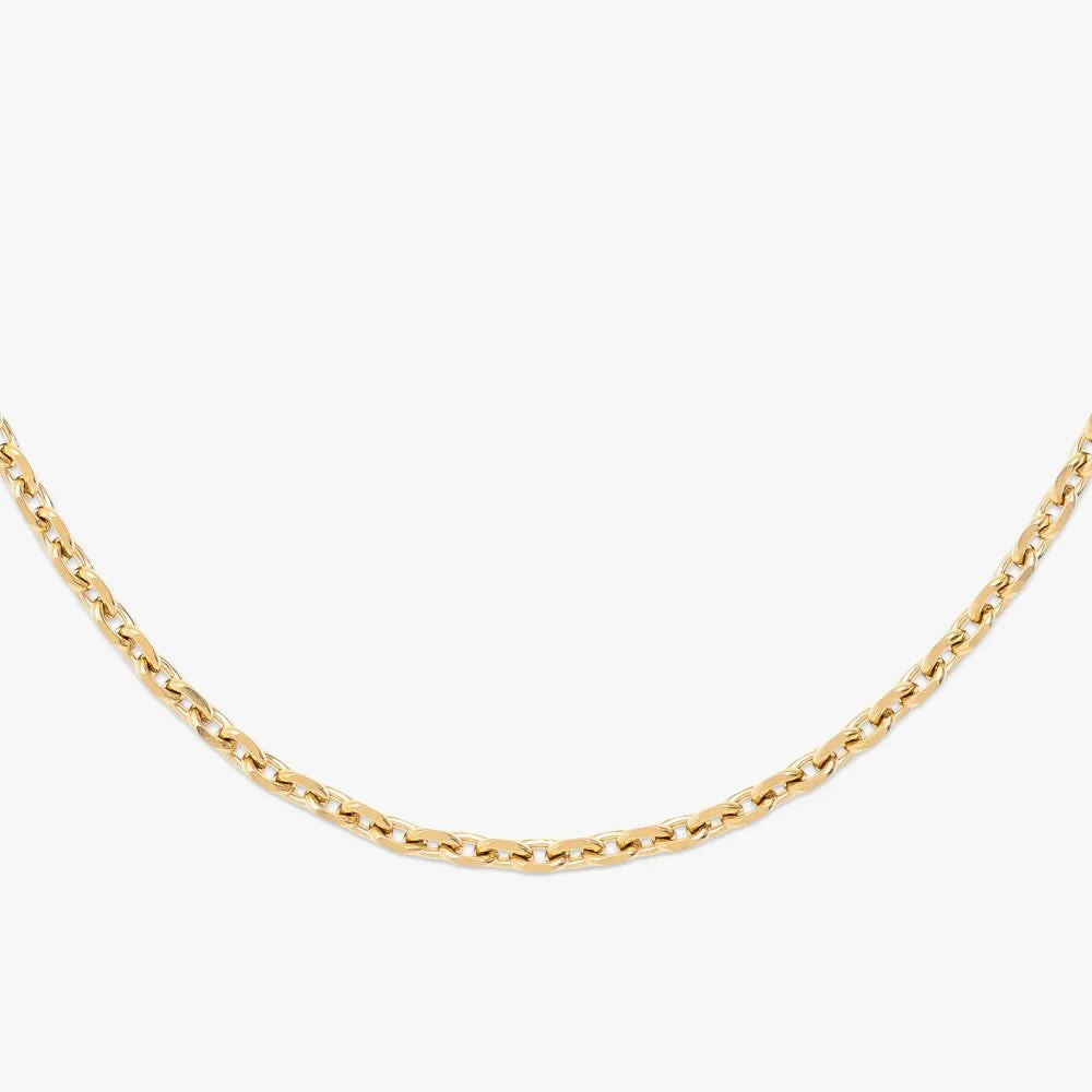 5MM Solid Gold Cable Link Chain