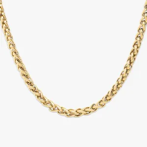 7MM Solid Gold Wheat Link Chain