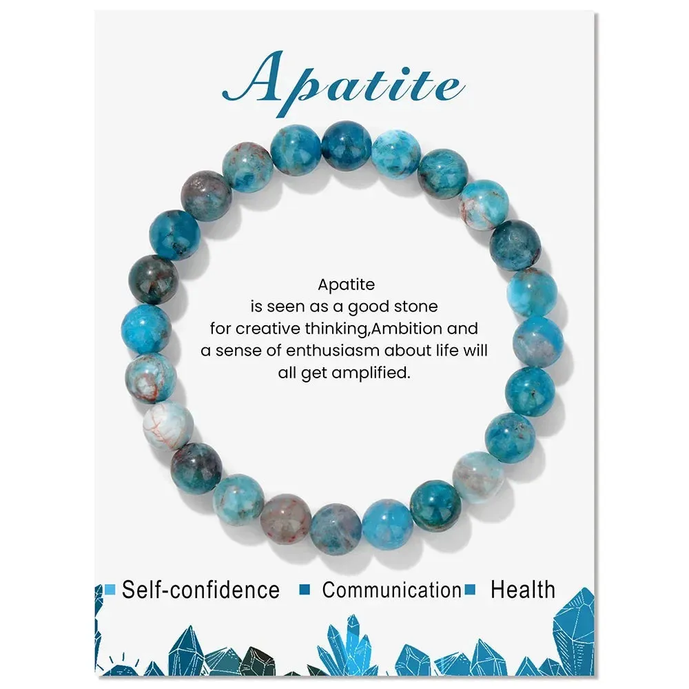 8mm Natural Carnelian Beaded Bracelets For Women Men Stylish Stretch Bangles With Blue Apatite Lapis Lazuli Tiger Eye