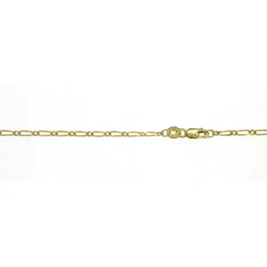 9CT FIGARO CHAIN 55CM