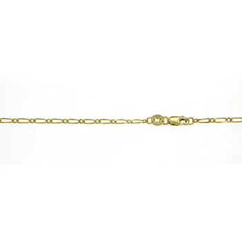 9CT FIGARO CHAIN 55CM