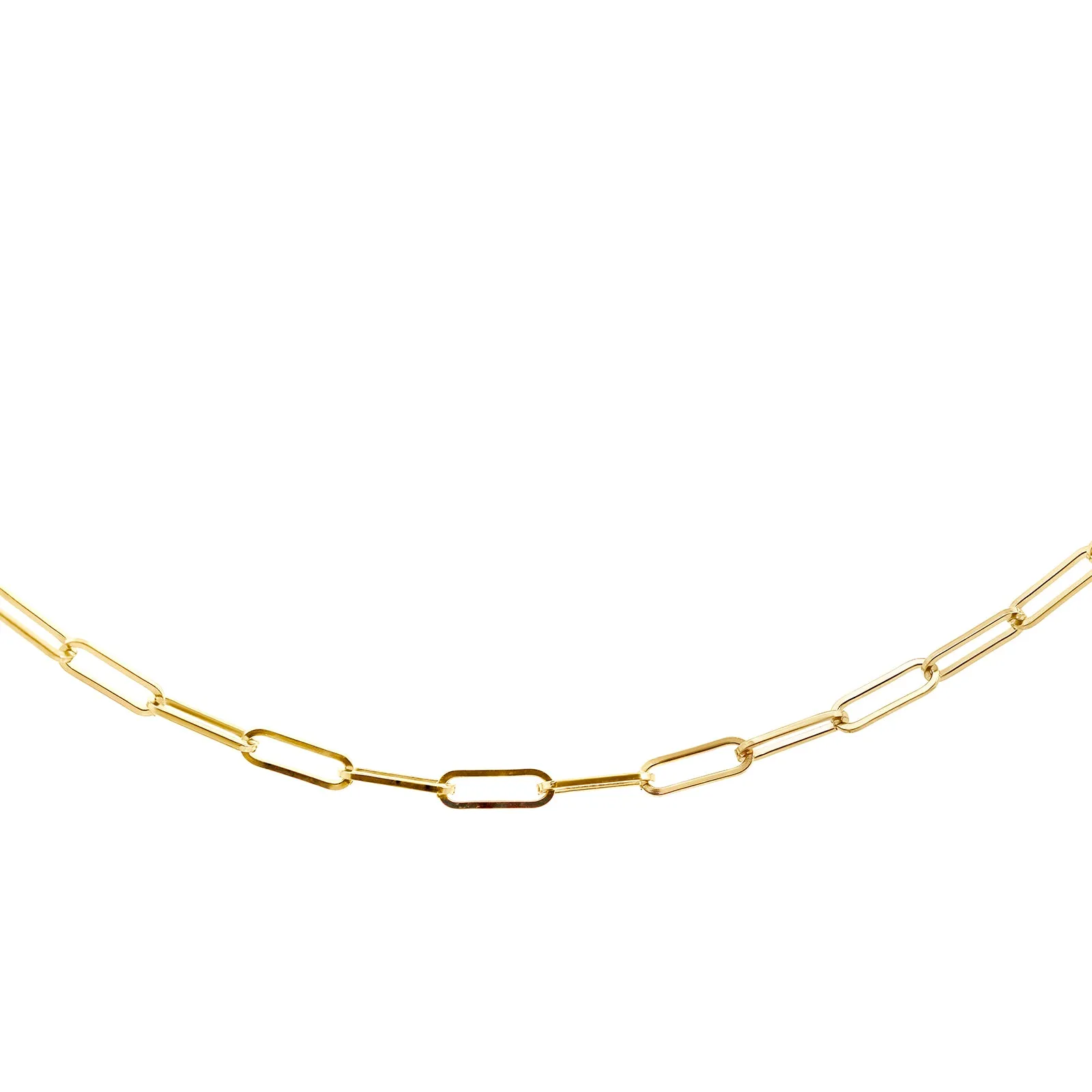 9ct Yellow Gold Paperclip Chain