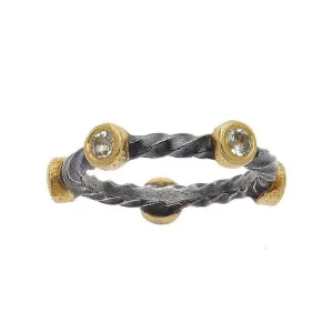 Ara 24k Twisted Diamond Band