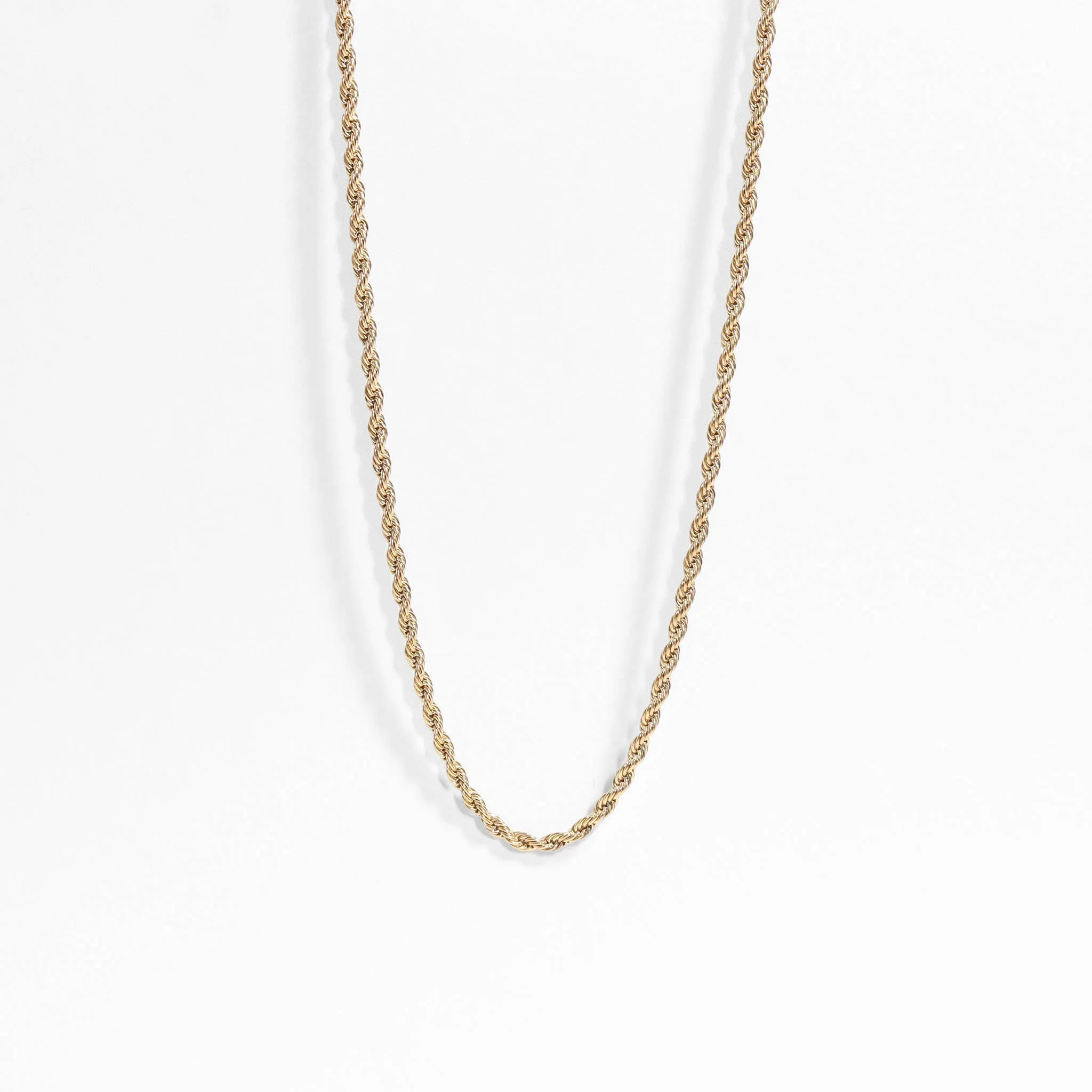 Ashley Gold Stainless Steel PVD Rope Chain Necklace