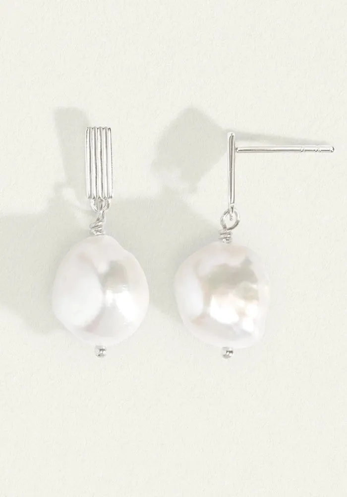 Baroque Earrings - Silver