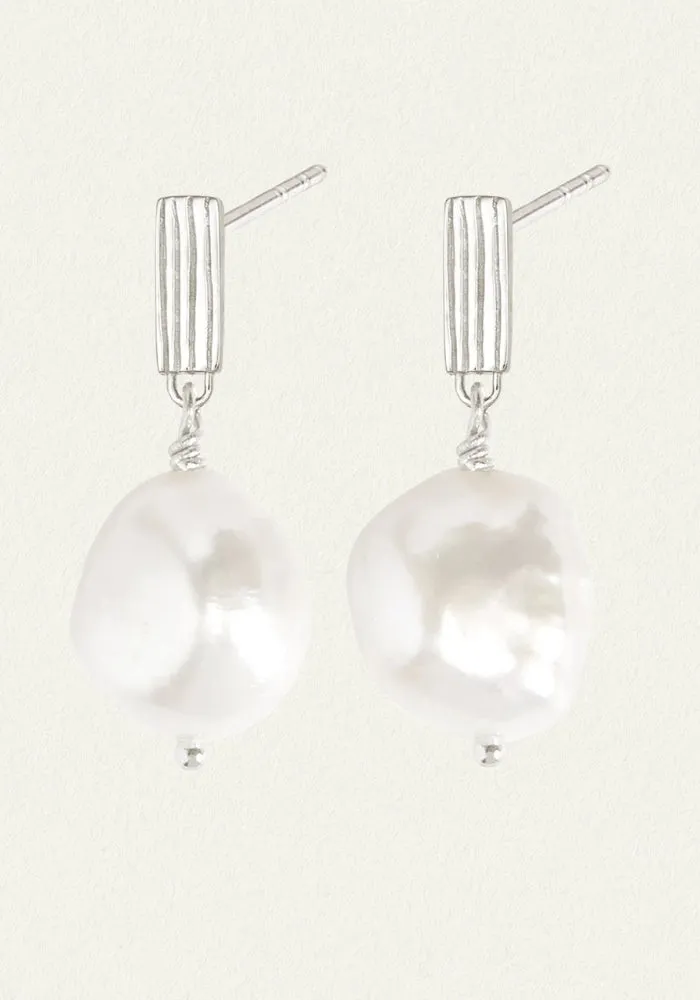 Baroque Earrings - Silver