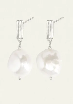 Baroque Earrings - Silver