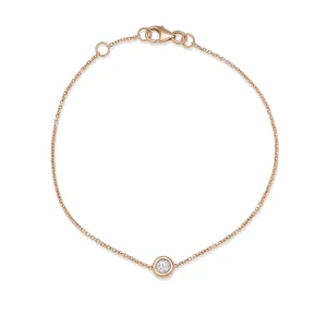 Bezel Solitaire Bracelet with Lab-grown Diamond