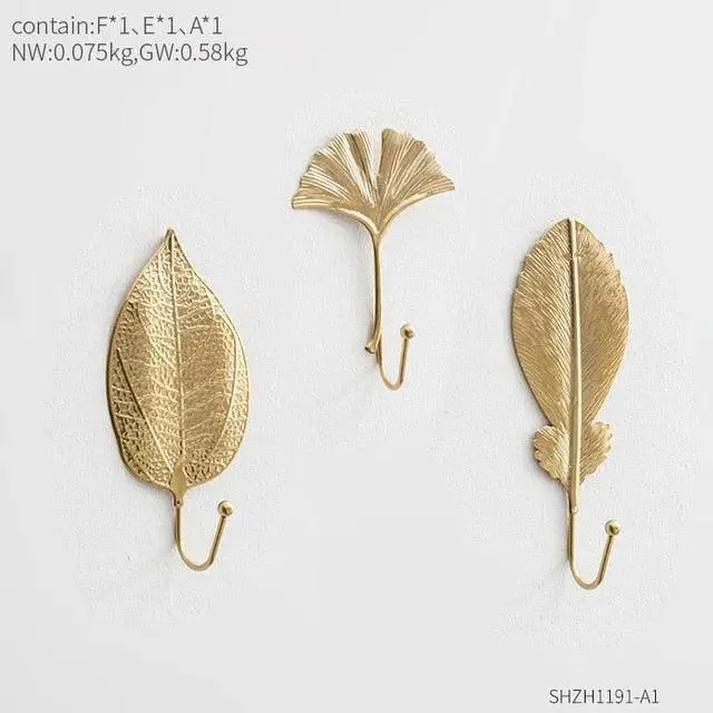 Chic Gold Aluminum Wall Hook - Functional Elegance for Modern Spaces