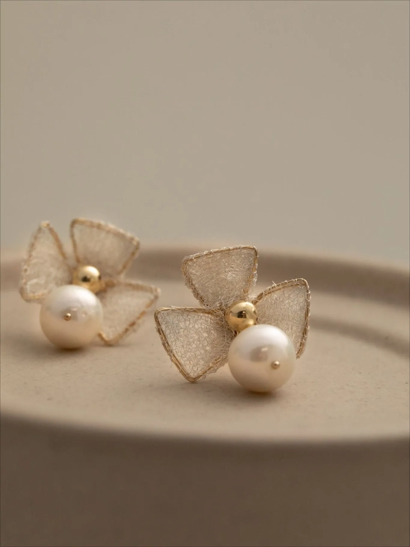 Cicada Wing Series Triple Leaf Dangle Earrings