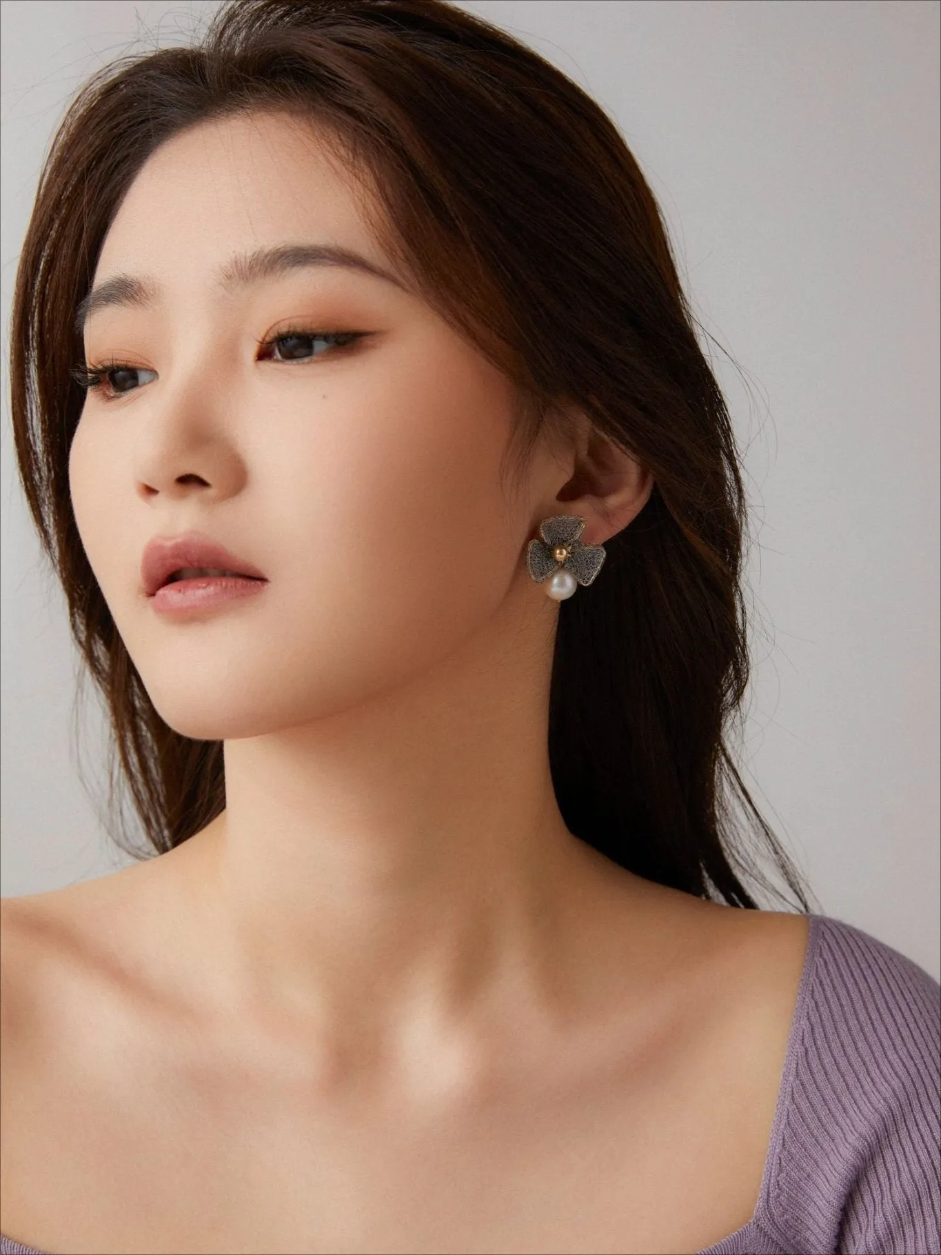 Cicada Wing Series Triple Leaf Dangle Earrings