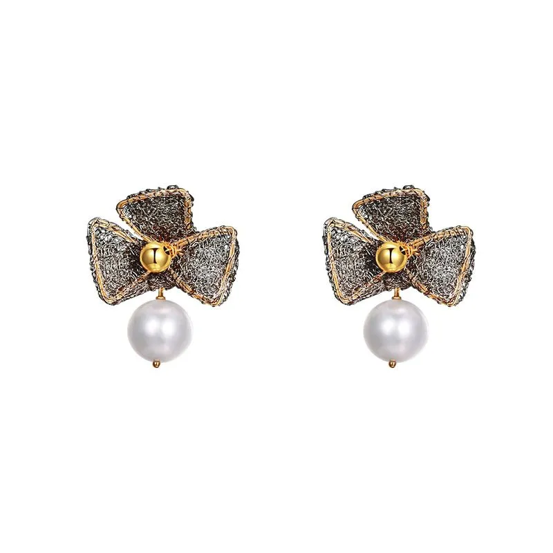 Cicada Wing Series Triple Leaf Dangle Earrings