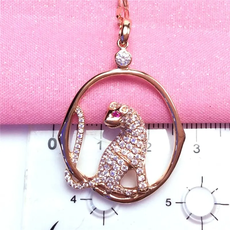 Classic 585 purple gold new in geometric inlaid crystal pendant