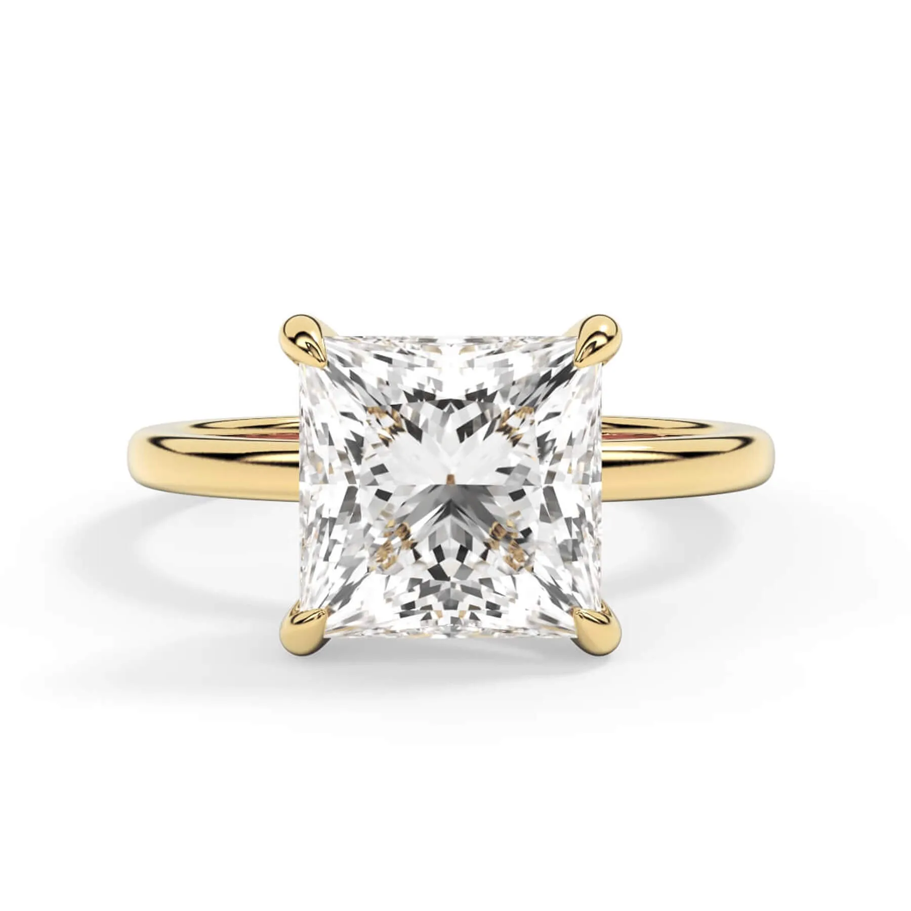 Classic Solitaire Engagement Ring Setting with 6 Prongs