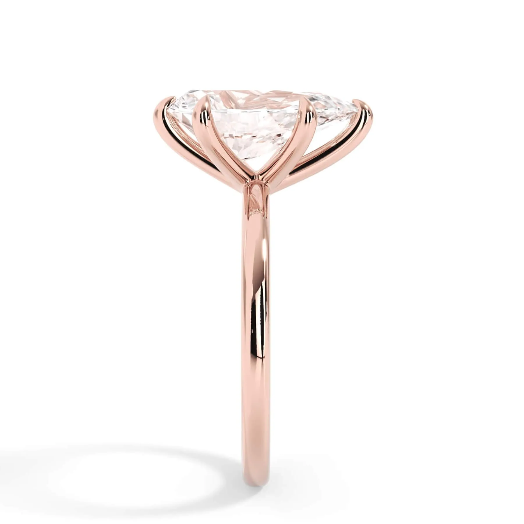 Classic Solitaire Engagement Ring Setting with 6 Prongs
