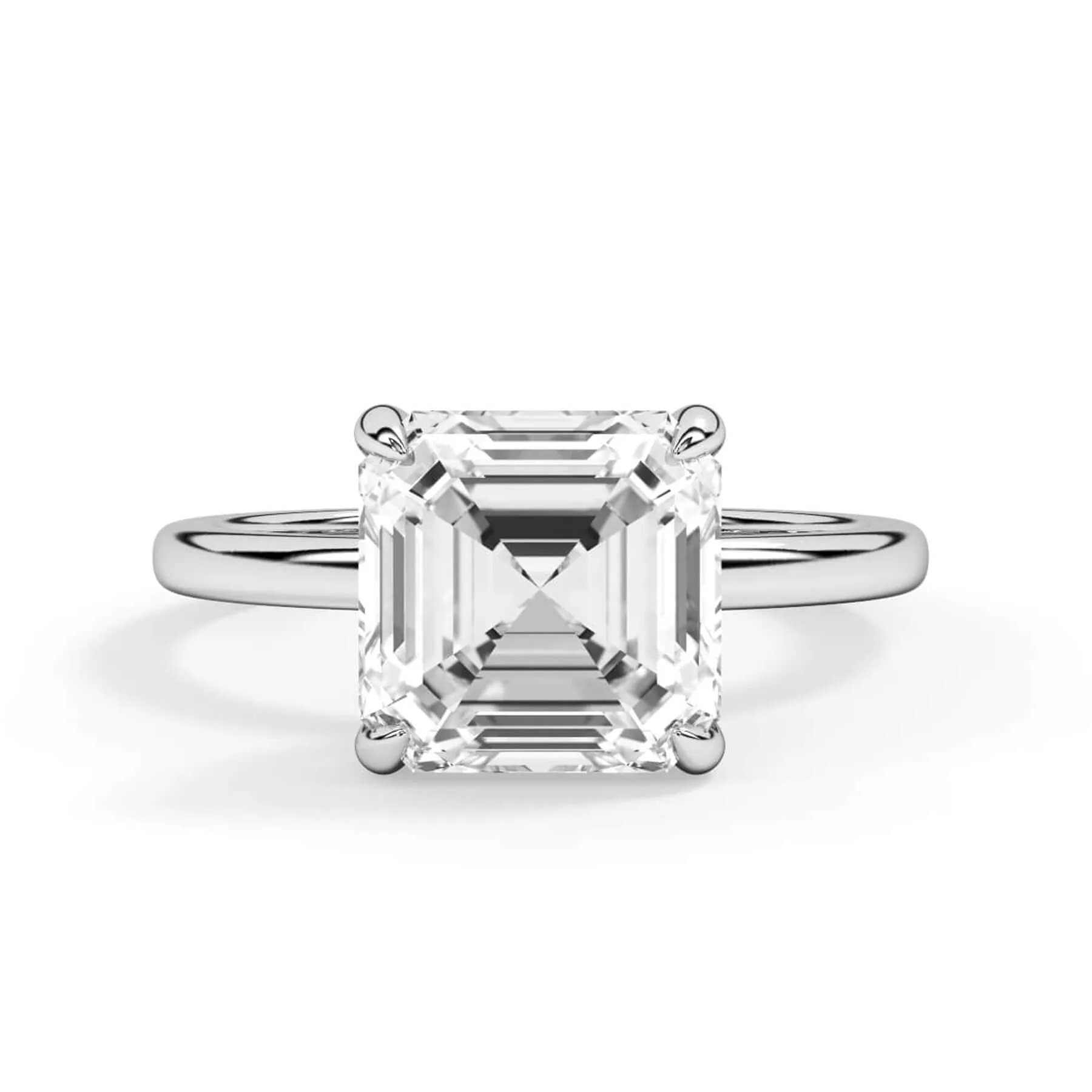 Classic Solitaire Engagement Ring Setting with 6 Prongs
