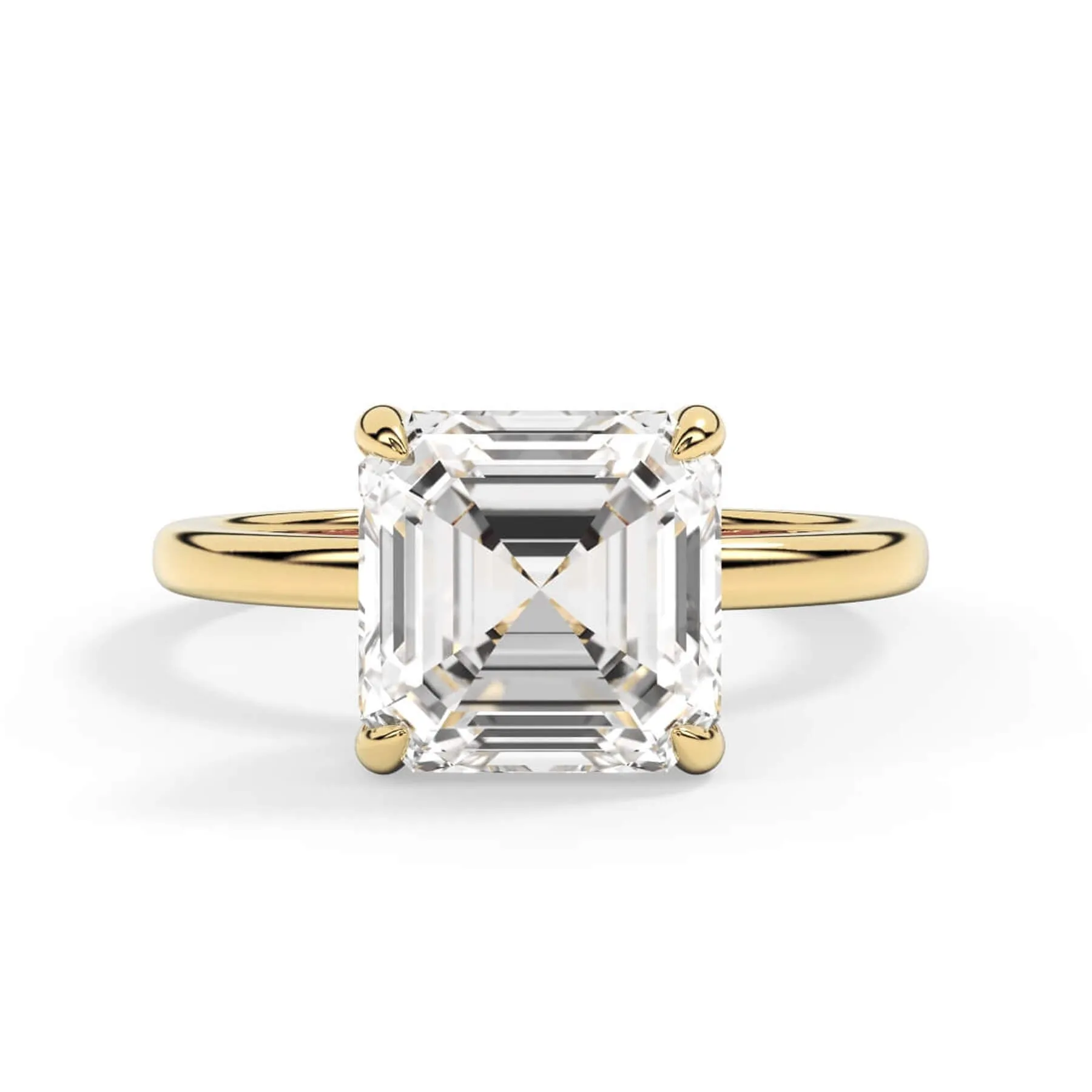 Classic Solitaire Engagement Ring Setting with 6 Prongs
