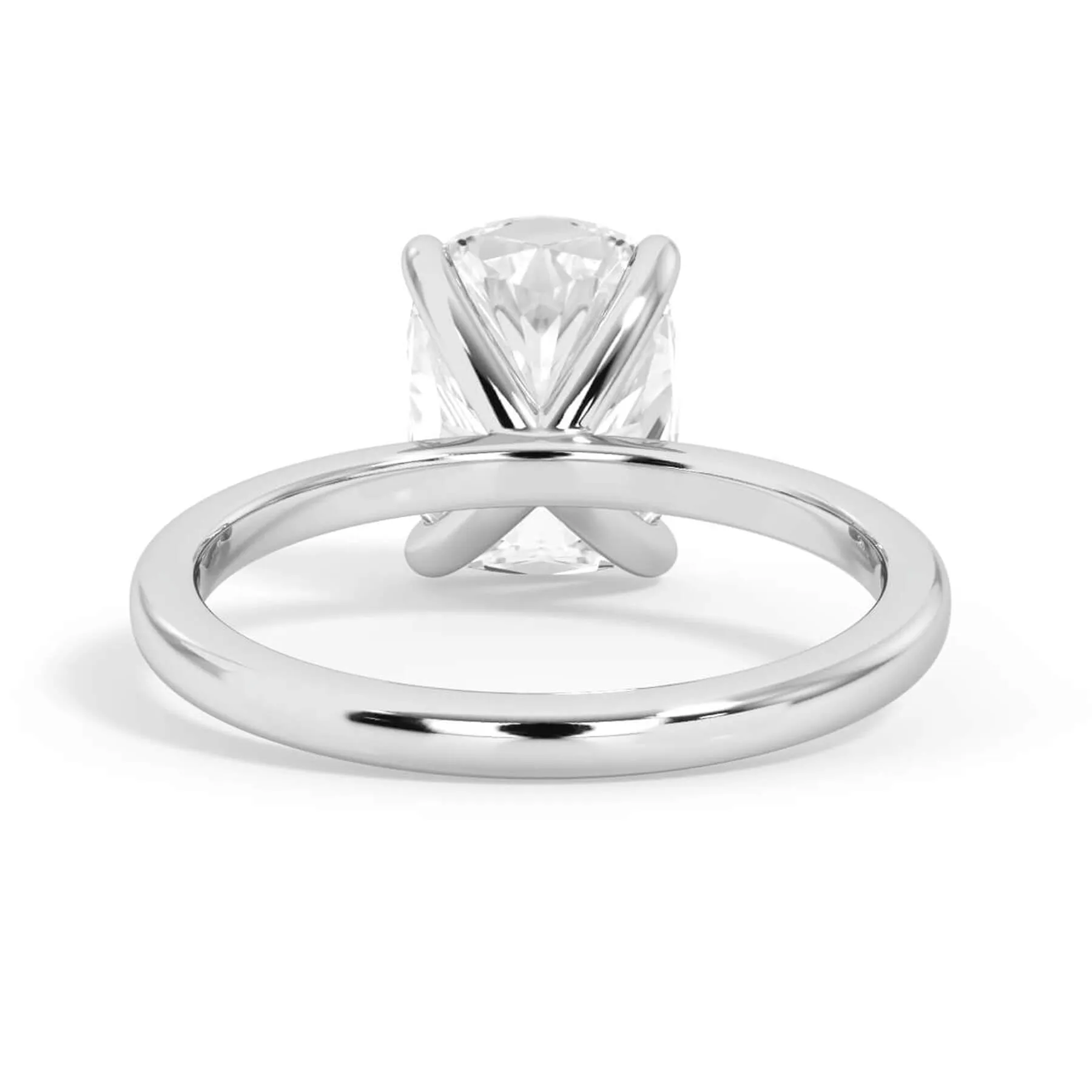 Classic Solitaire Engagement Ring Setting with 6 Prongs