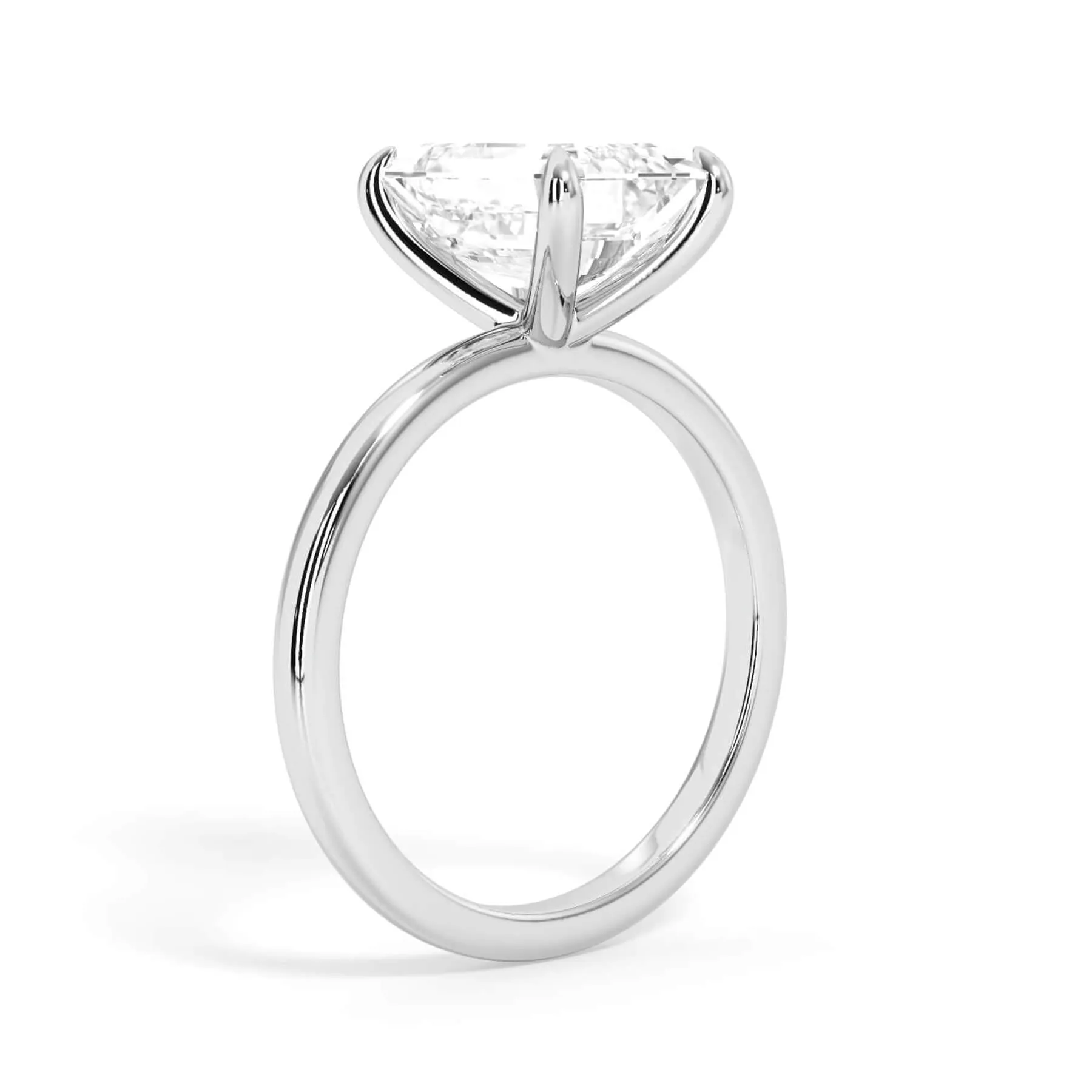 Classic Solitaire Engagement Ring Setting with 6 Prongs