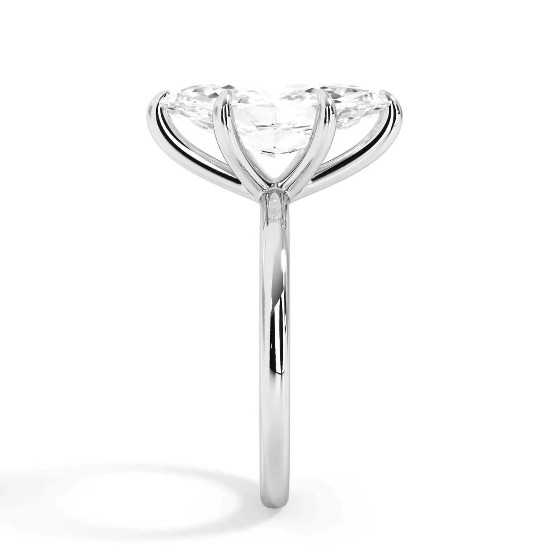 Classic Solitaire Engagement Ring Setting with 6 Prongs