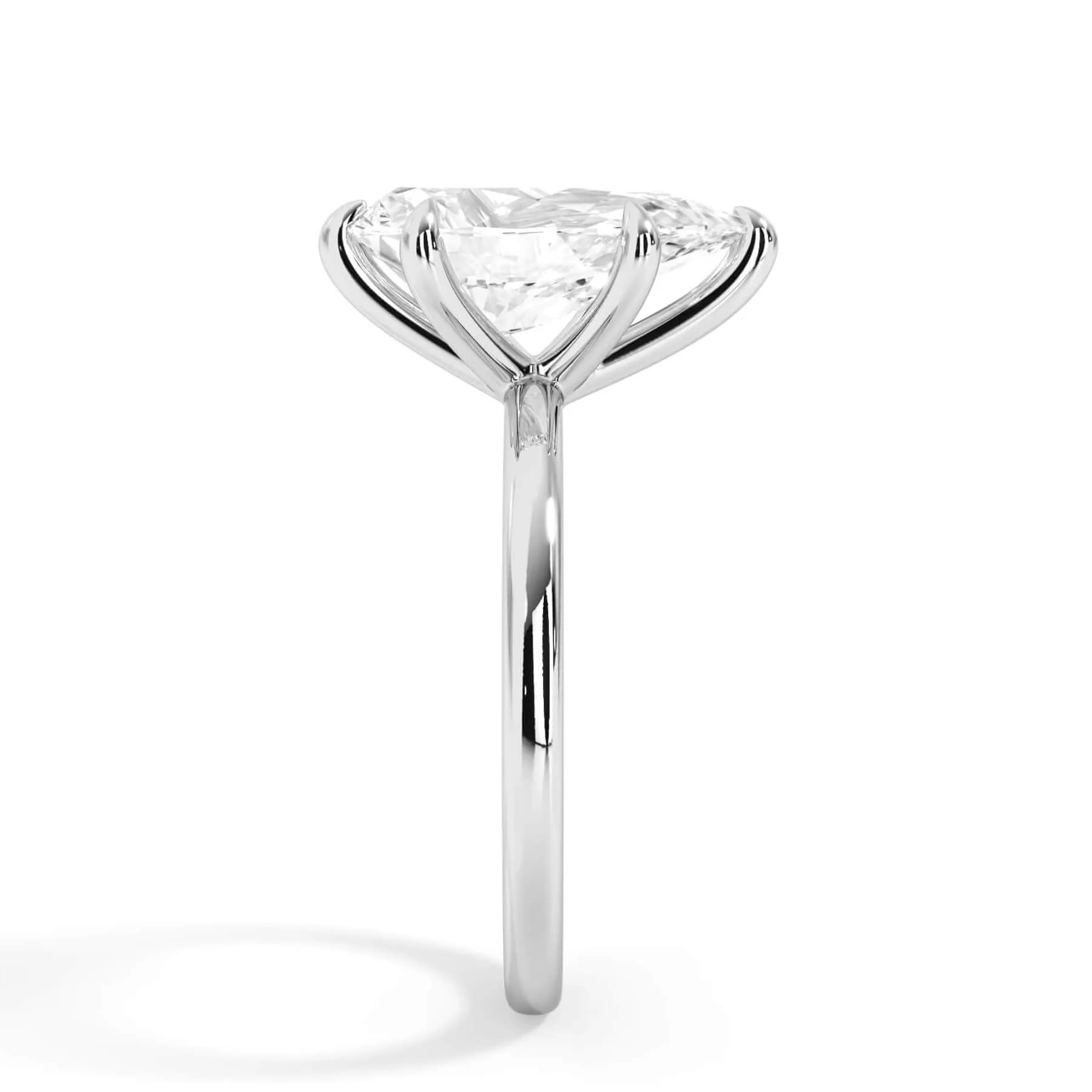 Classic Solitaire Engagement Ring Setting with 6 Prongs