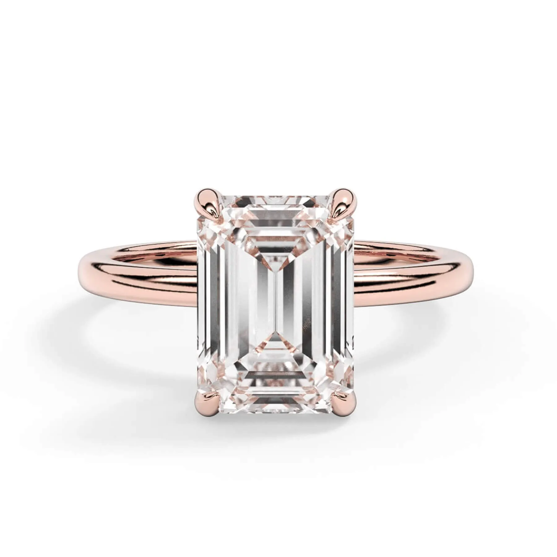 Classic Solitaire Engagement Ring Setting with 6 Prongs