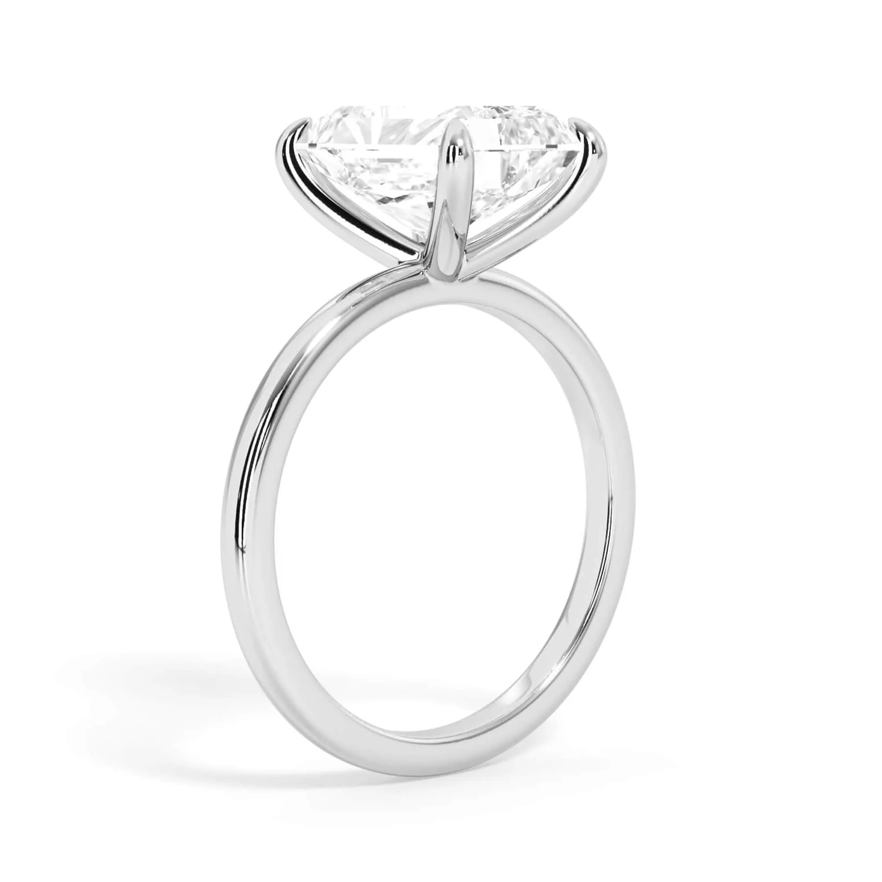 Classic Solitaire Engagement Ring Setting with 6 Prongs
