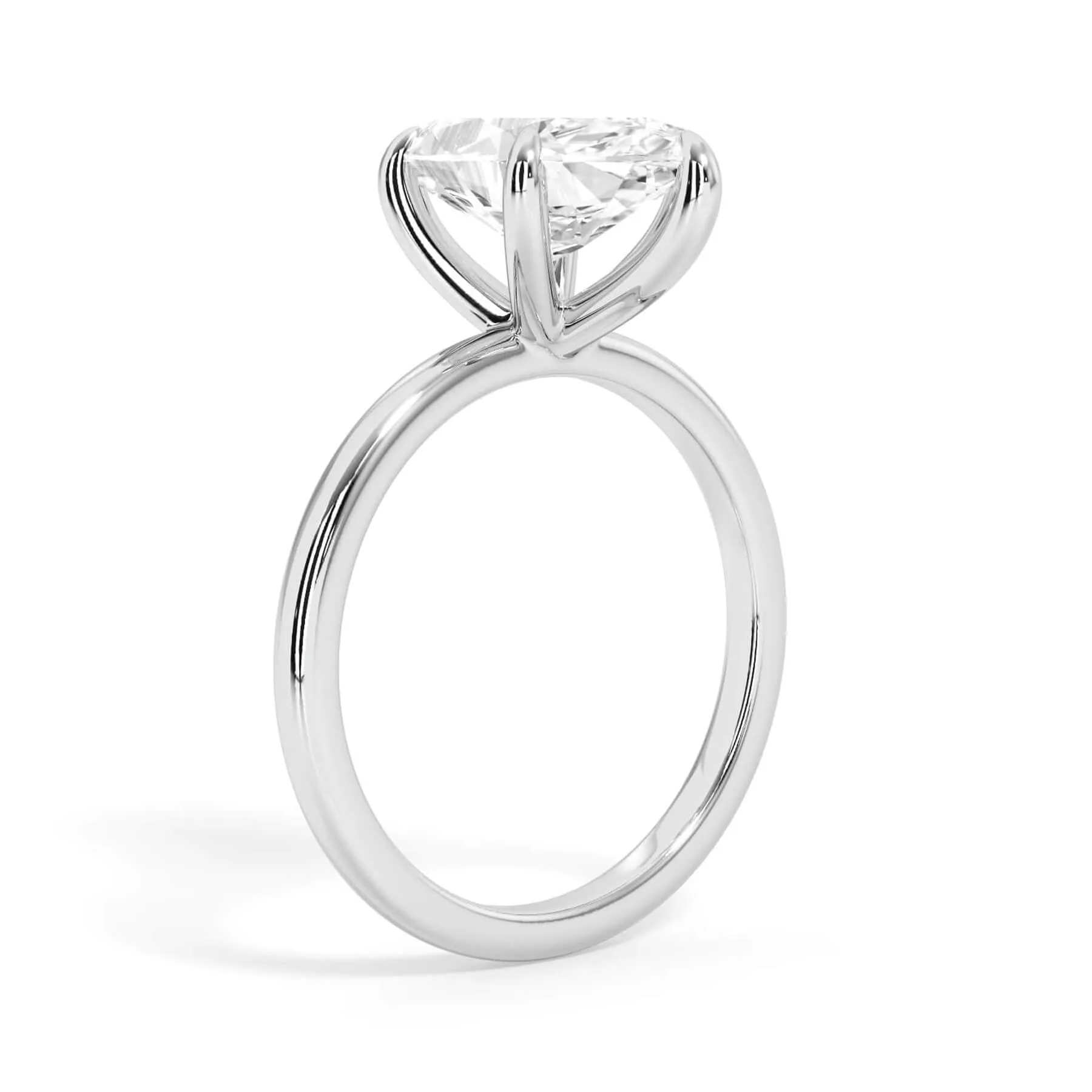 Classic Solitaire Engagement Ring Setting with 6 Prongs
