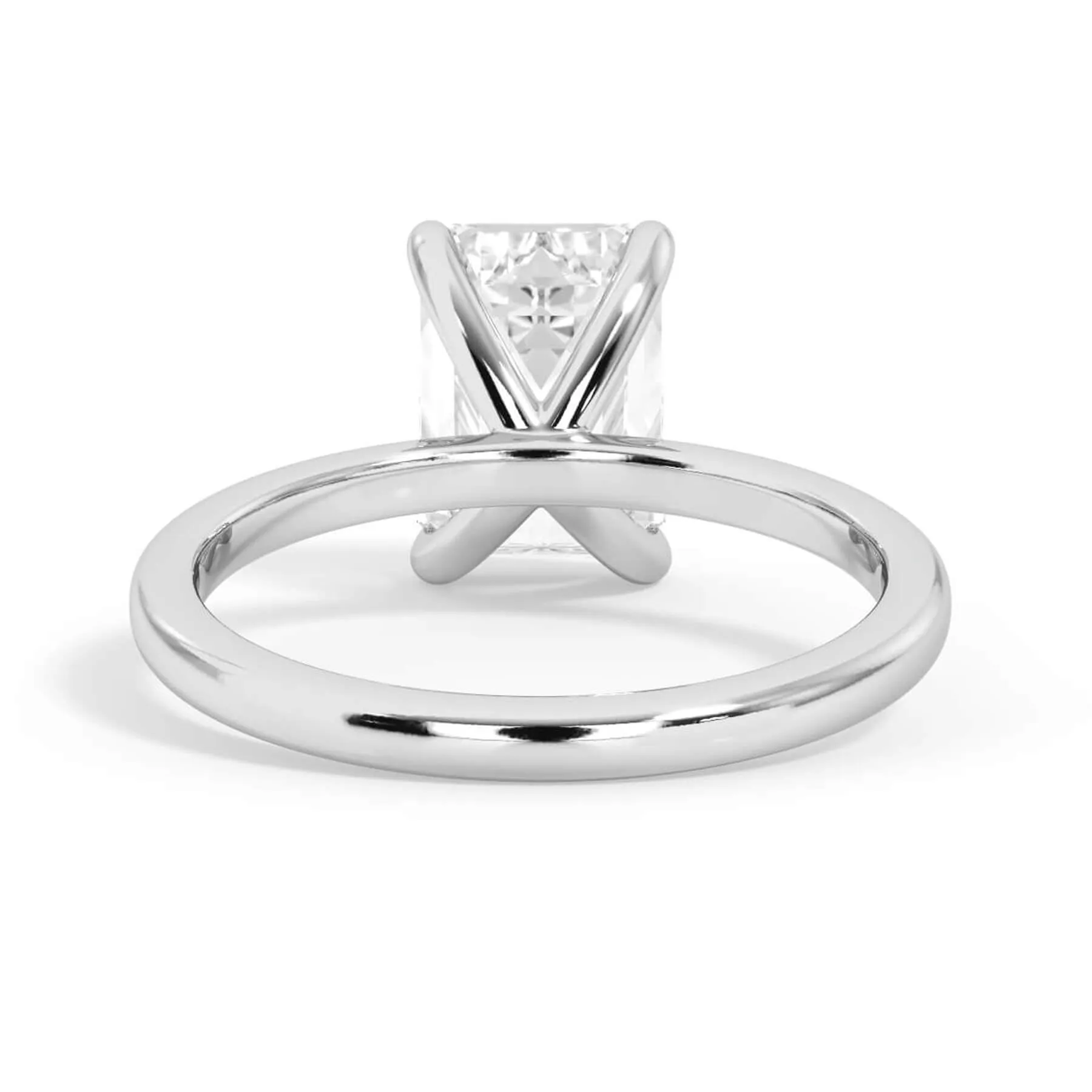 Classic Solitaire Engagement Ring Setting with 6 Prongs