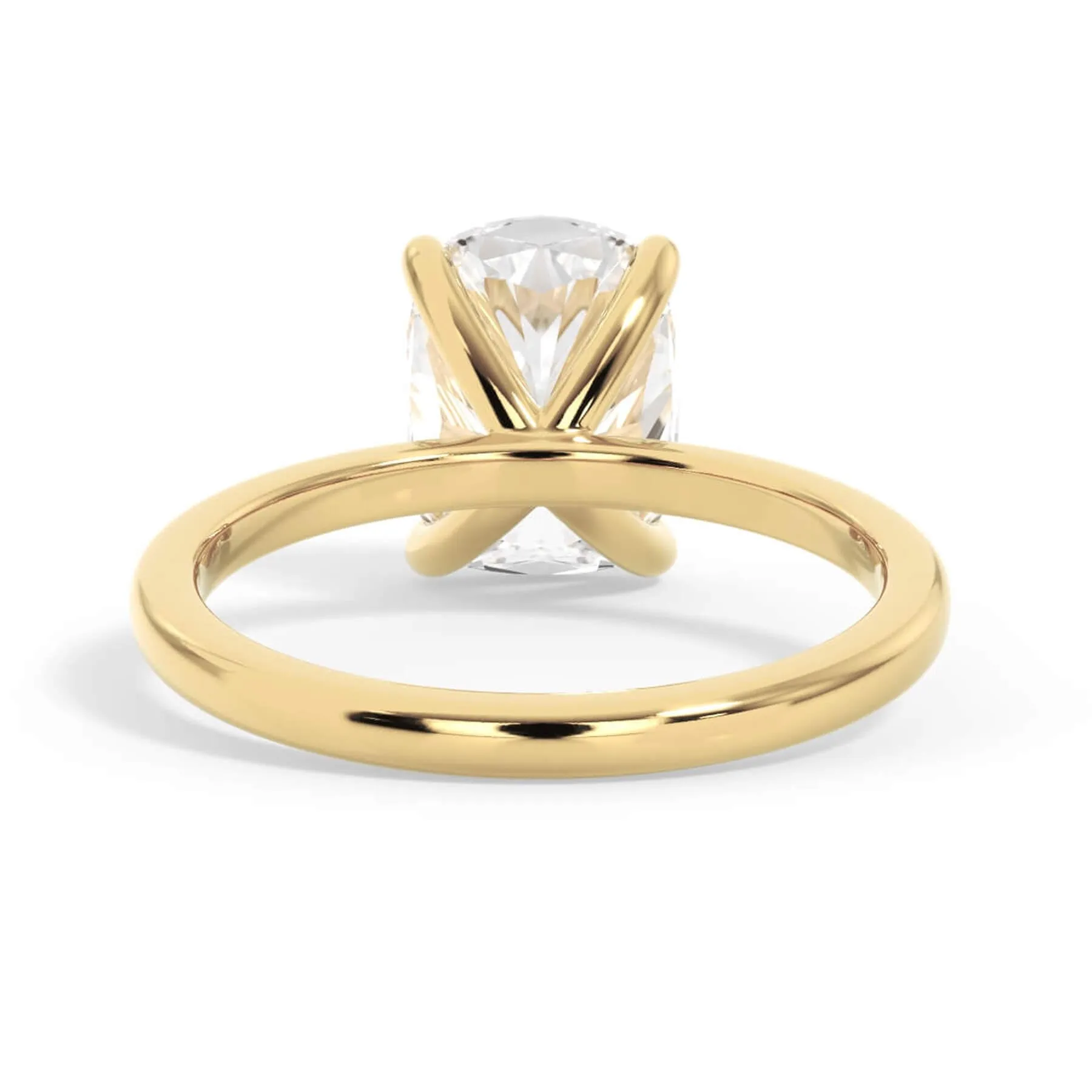 Classic Solitaire Engagement Ring Setting with 6 Prongs