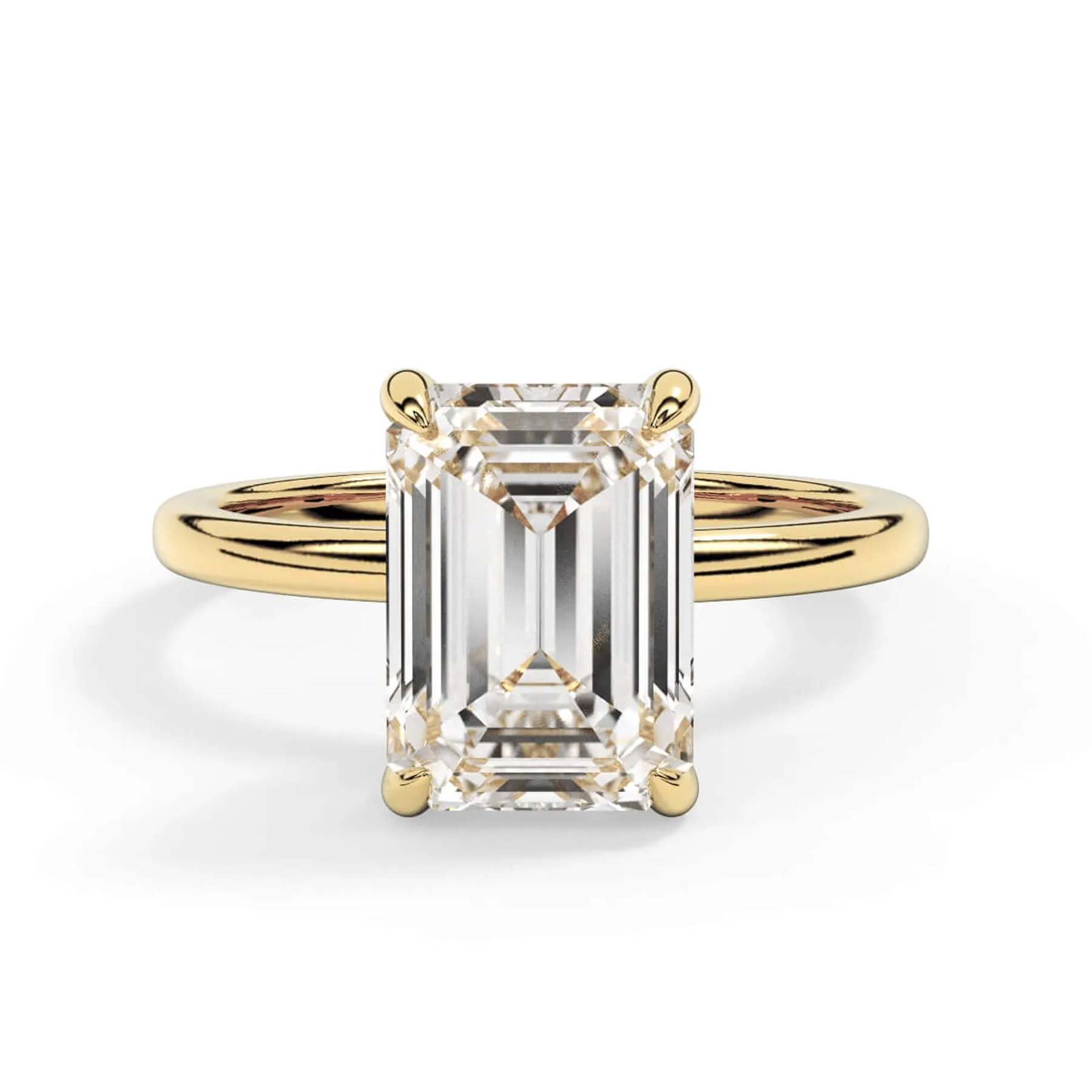 Classic Solitaire Engagement Ring Setting with 6 Prongs