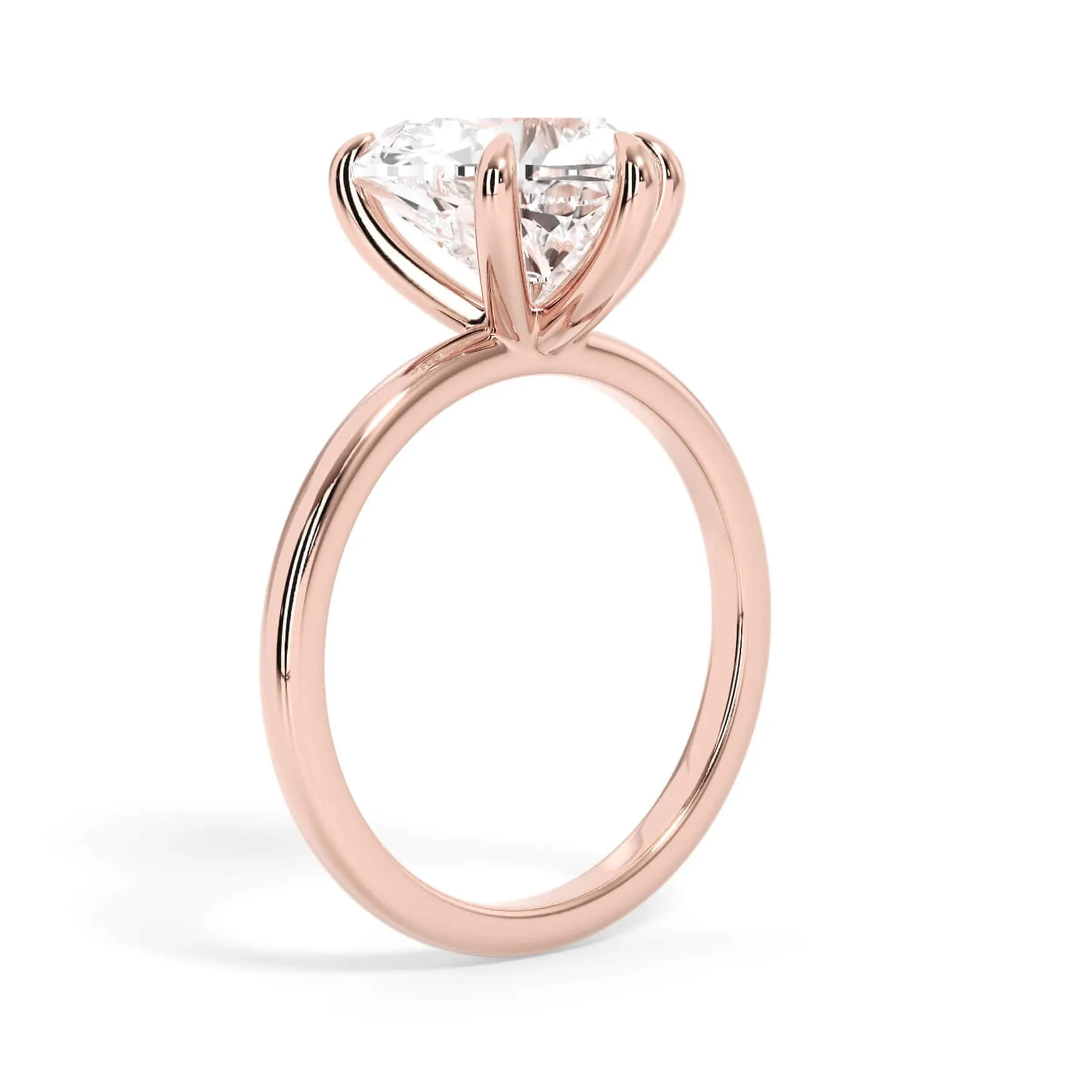 Classic Solitaire Engagement Ring Setting with 6 Prongs