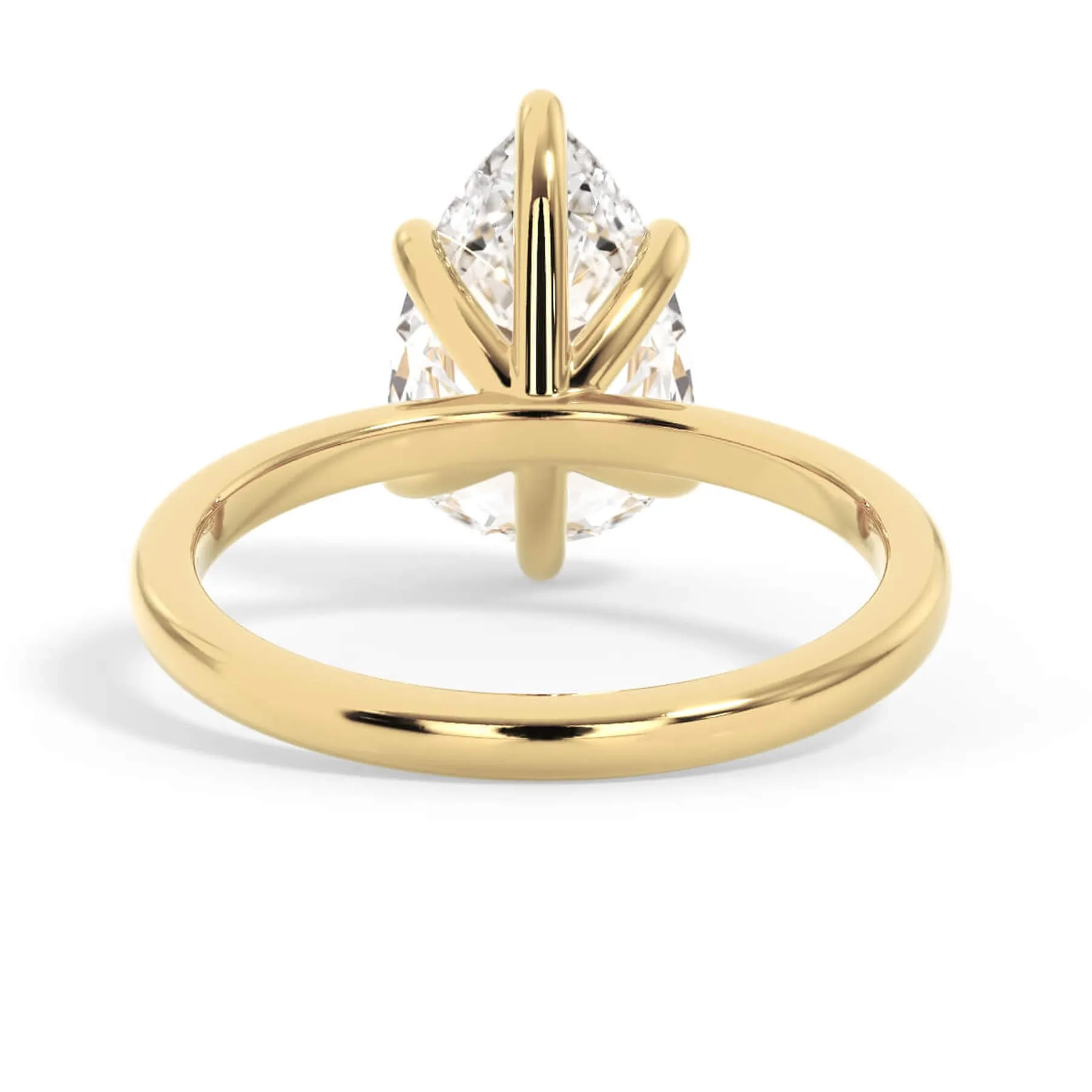 Classic Solitaire Engagement Ring Setting with 6 Prongs