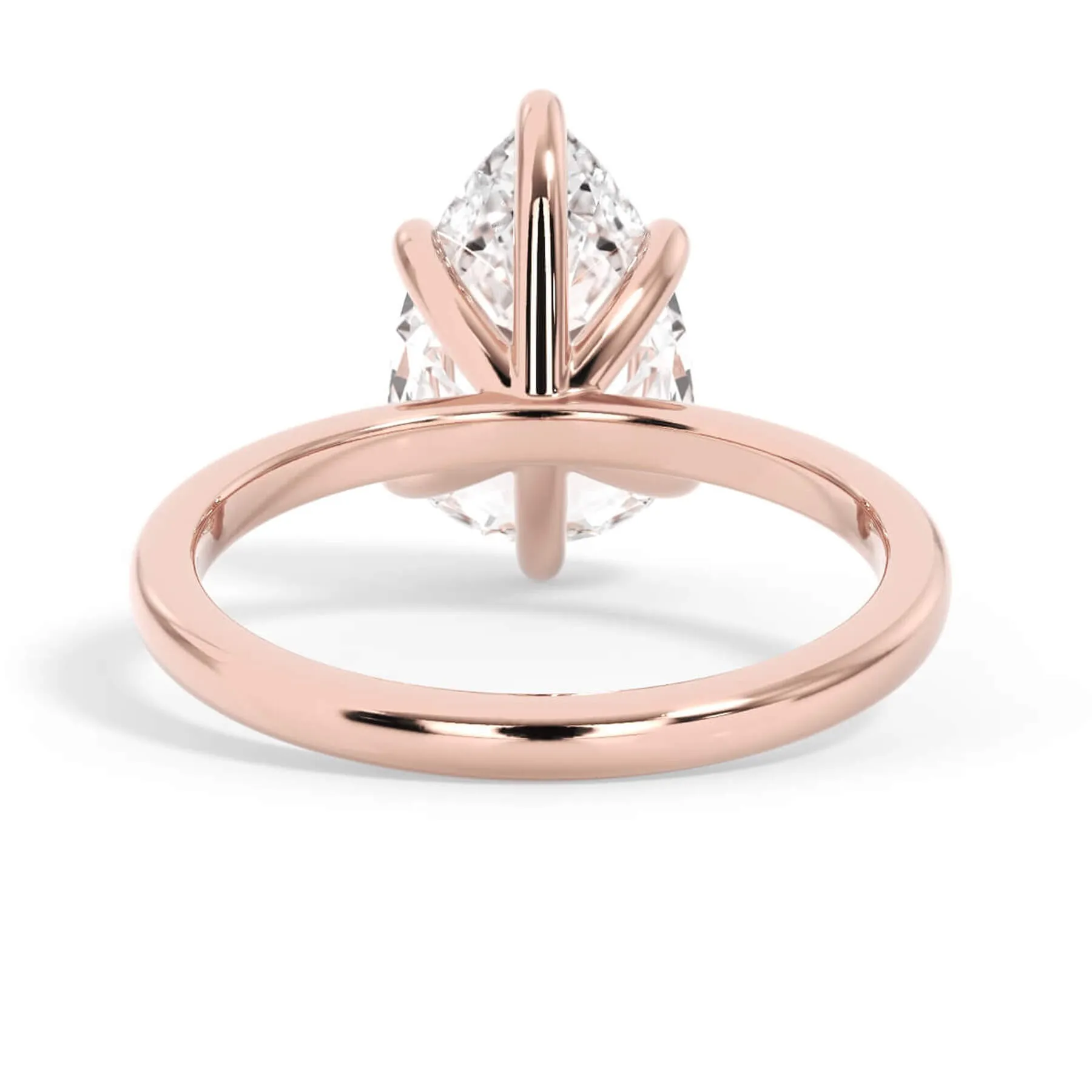 Classic Solitaire Engagement Ring Setting with 6 Prongs