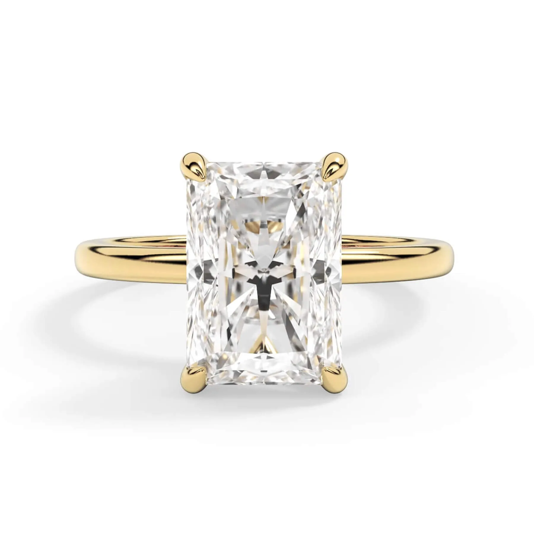 Classic Solitaire Engagement Ring Setting with 6 Prongs