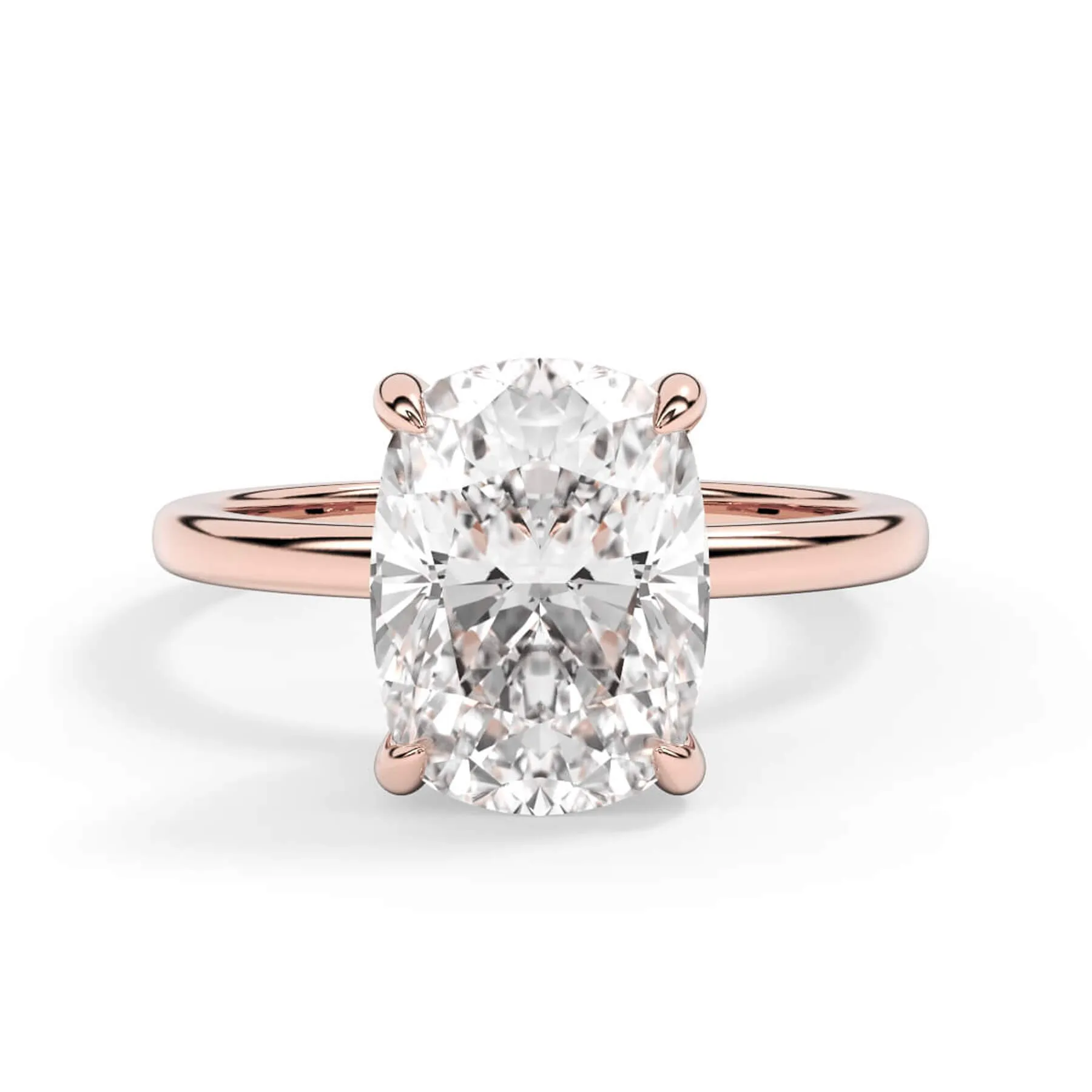 Classic Solitaire Engagement Ring Setting with 6 Prongs